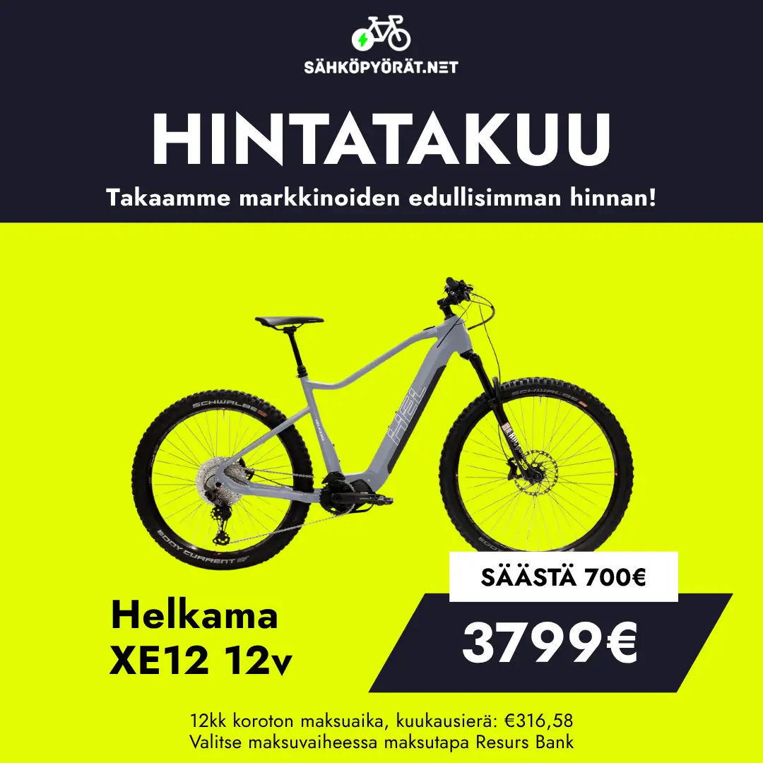 Helkama XE12 12v 29/27,5″ 708Wh sähköpyörä